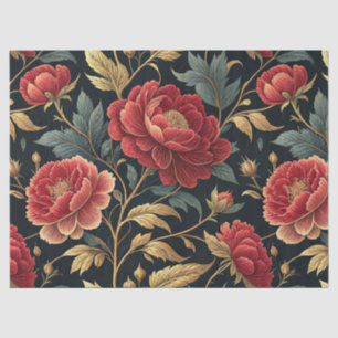 Victorian Peony Botanical Pattern Tissue Paper