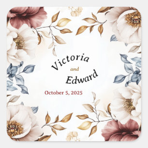 Victorian Peony Luxe Wedding Envelope Seals