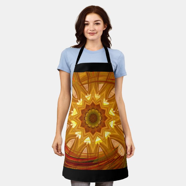 Victorian Peony Swirl Apron (Worn)