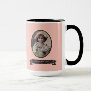 VICTORIAN PHOTO OF A BEAUTIFUL GIRL MUG