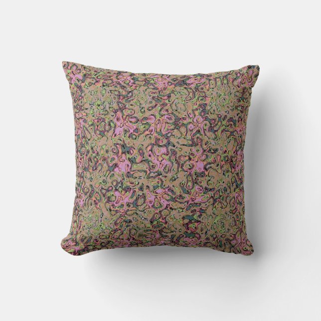 Victorian Pink Pattern Designed Pillow (Front)