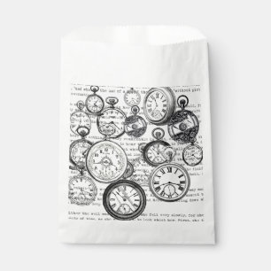 Victorian Pocket Watch Alice in Wonderland Favour Bag