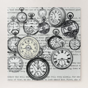Victorian Pocket Watch Alice in Wonderland Jigsaw Puzzle