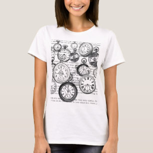 Victorian Pocket Watch Alice in Wonderland T-Shirt