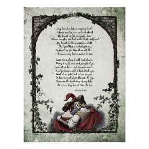 Victorian Poetry Art Rossetti "Love" Glossy Poster