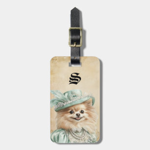 Victorian Pomeranian Dog Luggage Tags
