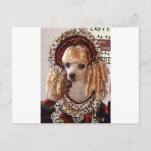 Victorian Poodle Love Dog Pose Postcard