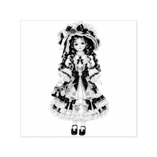 Victorian Porcelain Doll Stamp (Design)