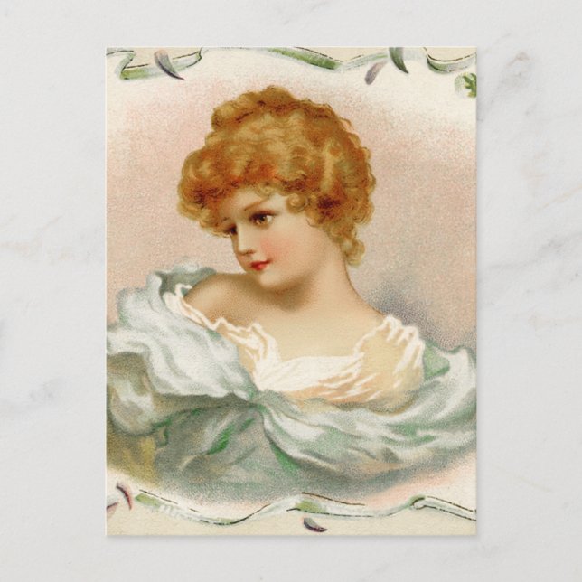 Victorian Portrait of a Young Woman Postcard (Front)