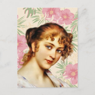 VICTORIAN PRETTY LADY WOMAN POSTCARD
