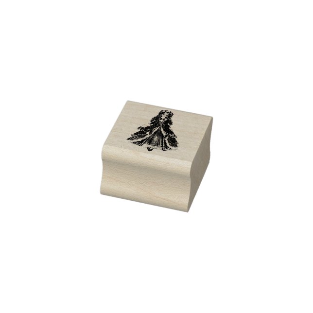 Victorian Princess in Plaid Rubber Stamp (Stamp)
