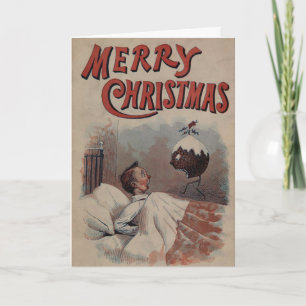 Victorian Pudding Christmas Holiday Card