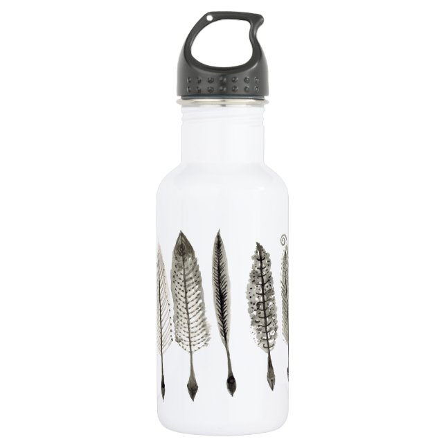 Victorian Quills Ink Design 532 Ml Water Bottle (Front)