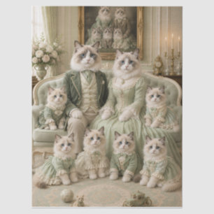 Victorian Ragdoll Cat Family Tissue Paper