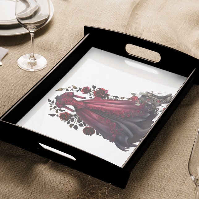 Victorian Red Dress and Heels | Antique Roses Gown Tissue Paper (Creator Uploaded)