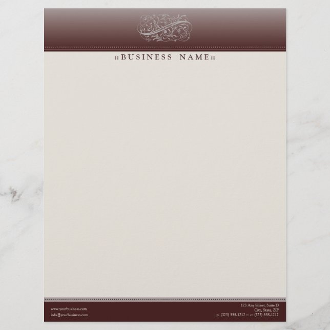 Victorian Red Red Wine Customised Letterhead (Front)