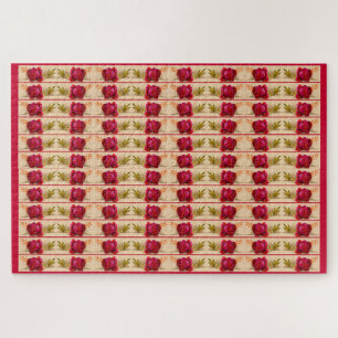 Victorian red rose jigsaw puzzle