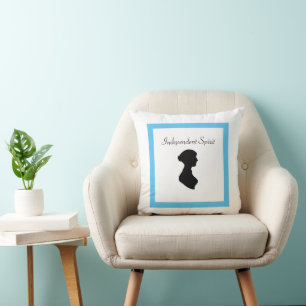 Victorian Regency Woman Silhouette Independent Art Cushion