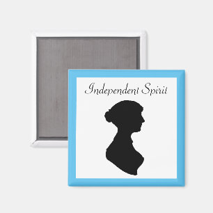 Victorian Regency Woman Silhouette Independent Art Magnet