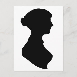 Victorian Regency Woman Silhouette Independent Art Postcard