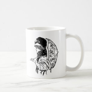 Victorian Regency Woman with Parasol Portrait Coffee Mug