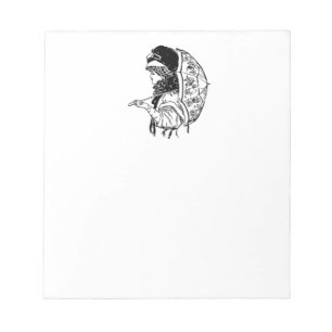 Victorian Regency Woman with Parasol Portrait Notepad