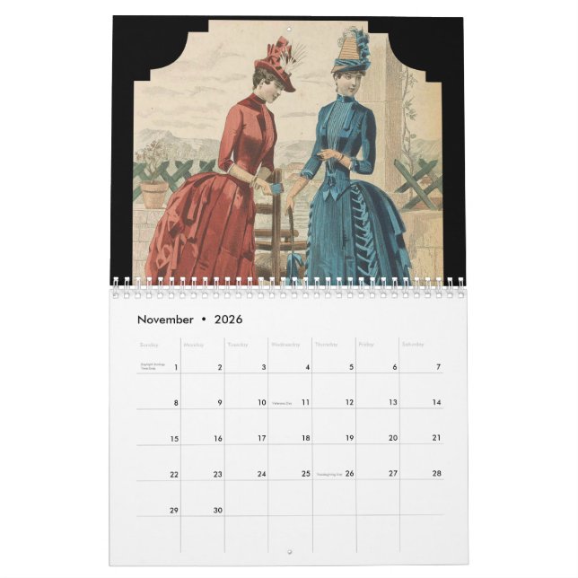 Victorian Renaissance Britain Vintage London Calendar (Nov 2026)