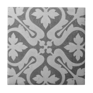 Victorian Reproduction Floral Ceramic Tile