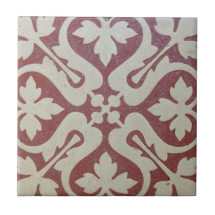 Victorian Reproduction Floral Ceramic Tile