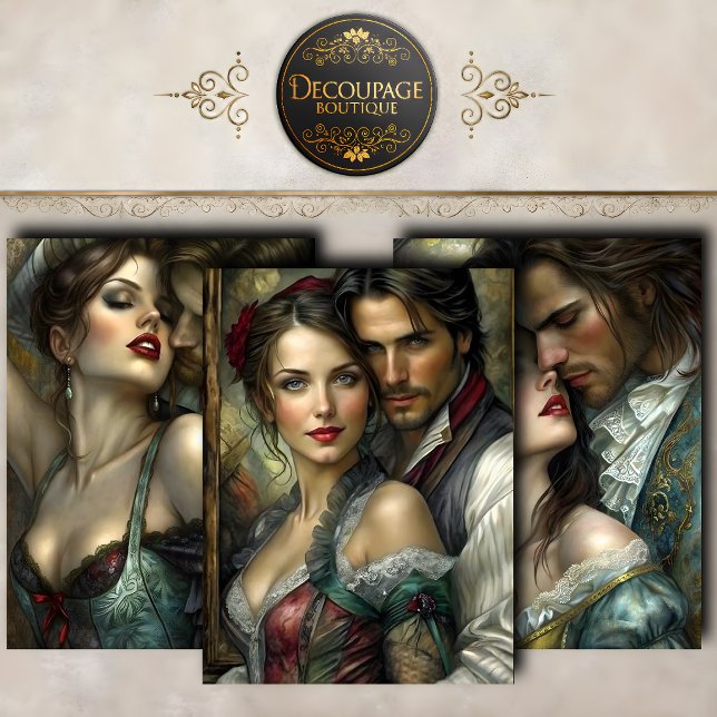 Victorian Romance Collection Decoupage Wrapping Paper Sheet (Victorian Romance Collection Decoupage Wrapping Paper Sheets)