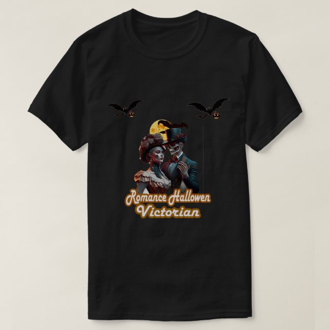Victorian Romance Hallowen V-Neck  T-Shirt (Design Front)