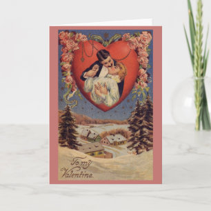 Victorian Romance Valentine Greeting Card