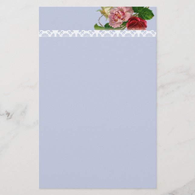 Victorian Rose and Pattern Stationery (Front)