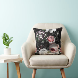Victorian Rose Bold Colourful Floral Cushion
