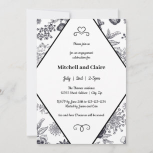 Victorian Rose - Engagement Party Invitation