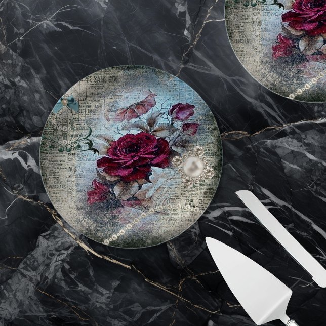 Victorian Rose Ephemera Paper Plate (Creator Uploaded)