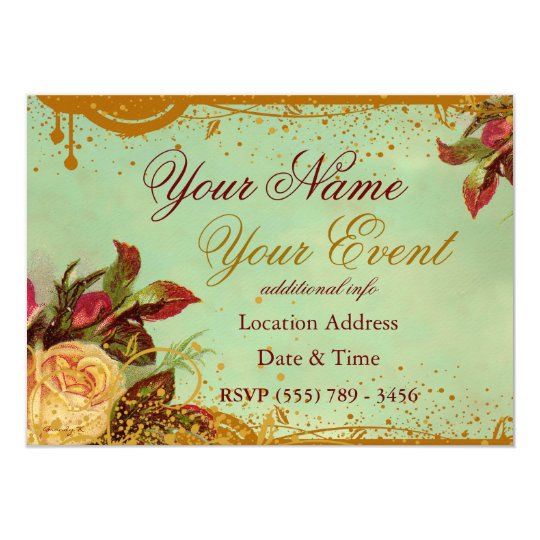 Victorian Rose Fancy Invitation Announcement
