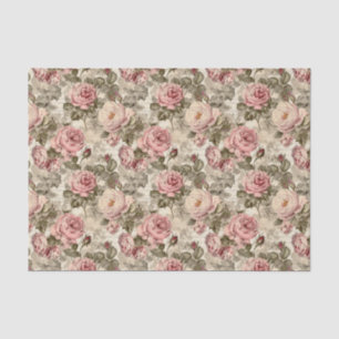 Victorian Rose Floral Ephemera Decoupage Tissue Paper