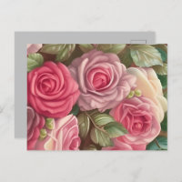 Victorian Rose Garden - Pastel Pink Blooms