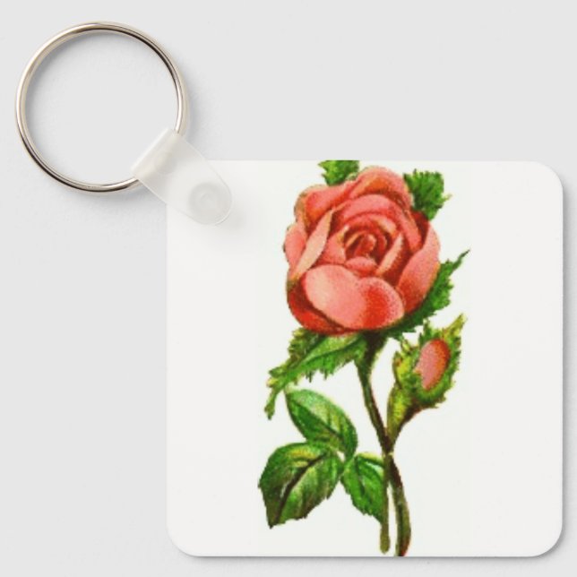 Victorian Rose Keychain (Front)