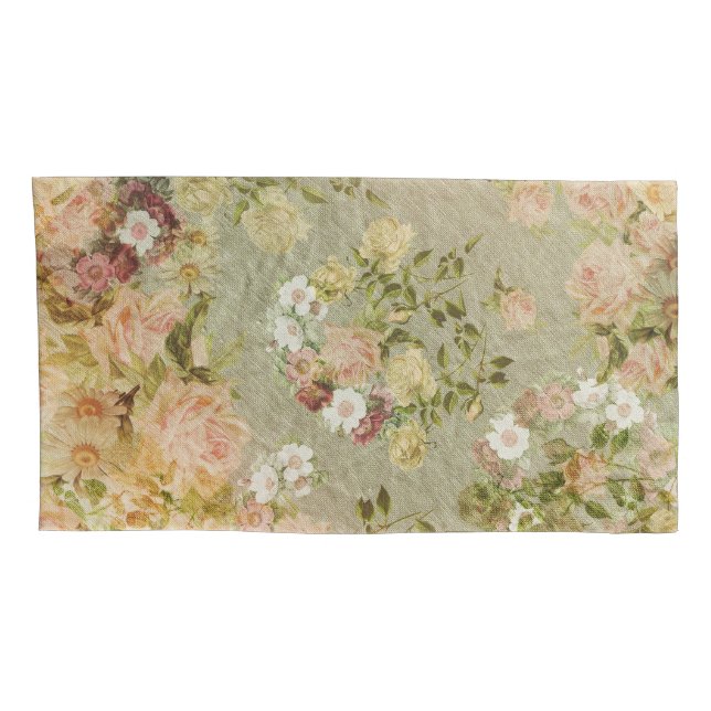 Victorian Rose Pillowcases, King Size Pillowcase (Back-Right)