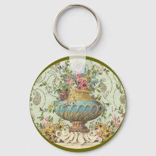 Victorian Rose Vase Keychain