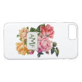 Victorian Roses & Monogrammed Label Case-Mate iPhone Case (Back (Horizontal))