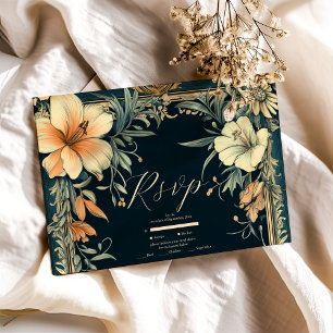 Victorian Royal Elegance Wedding  RSVP Card