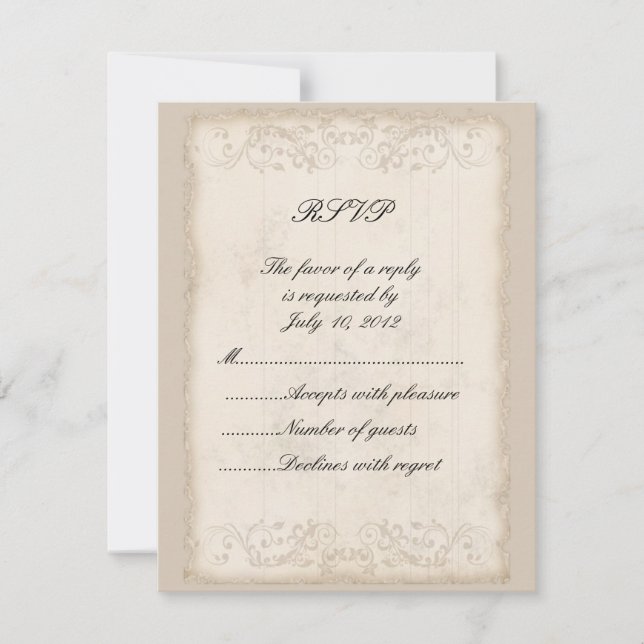 Victorian RSVP Card (Front)