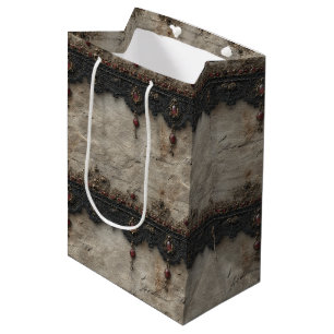 Victorian Ruby Lace Gothic Pattern (1) Medium Gift Bag