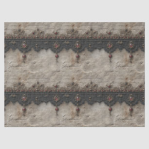 Victorian Ruby Lace Gothic Pattern (1) Tissue Paper