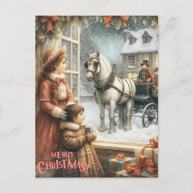 Victorian Rustic Christmas Card (Front)