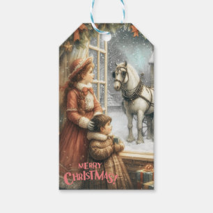 Victorian Rustic Christmas Card Gift Tags