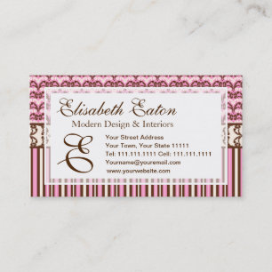 Victorian Saloon Elegant Wild West Cowgirl Damask Business Card